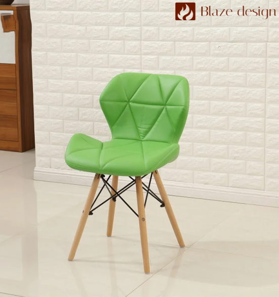 Ghế da tam giác chân gỗ