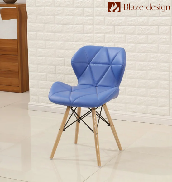Ghế da tam giác chân gỗ