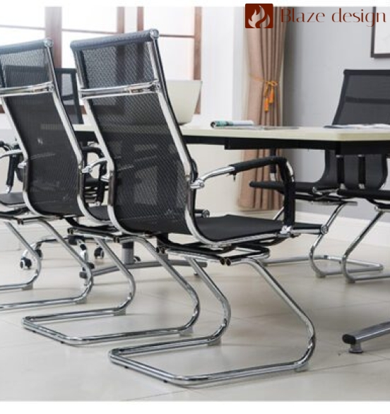 Ghế họp VGL2001 chân quỳ lưng lưới thấp